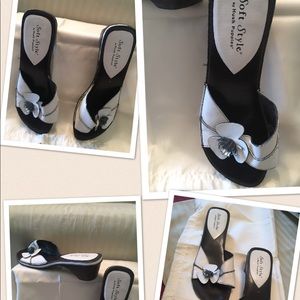 White Hush Puppy flip flops