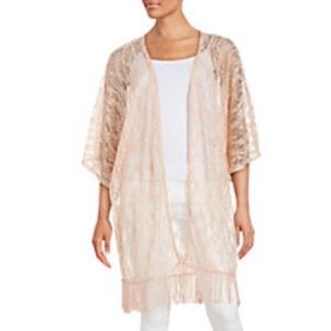 Design Lab Lace Kimono Jacket