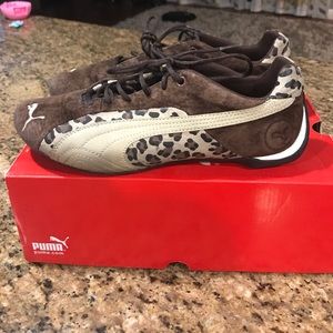 Leopard puma tennis shoes size 10