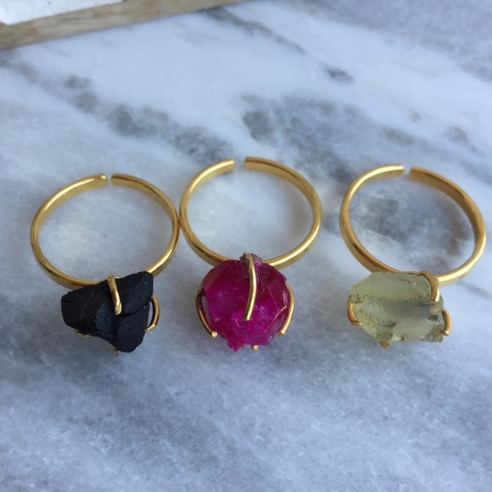 Last 1! 🌟Pink Agate Gemstone Ring - Picture 3 of 3