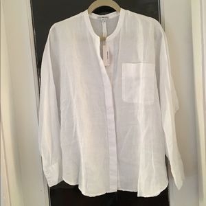 James Perse Linen Dolman Tunic Top