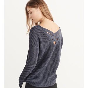 Blue Cross Back Sweater