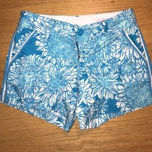 Lilly Pulitzer Blue and White Callahan Shorts