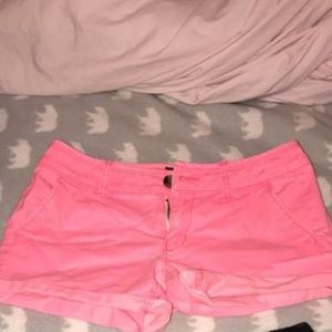 Neon pink shorts