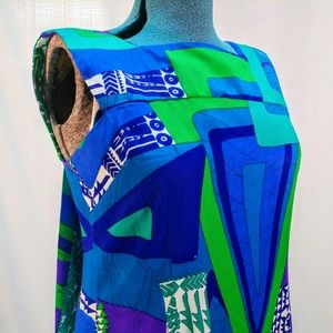 Vintage 1970s handmade Hawaiian muumuu