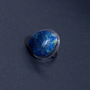 925 Patina & Azurite ring