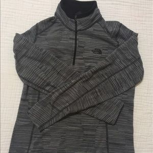 Women's Gray North Face Zip Sweater