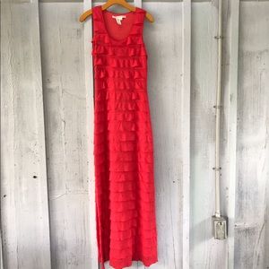 Max Studio Coral tiered Maxi dress