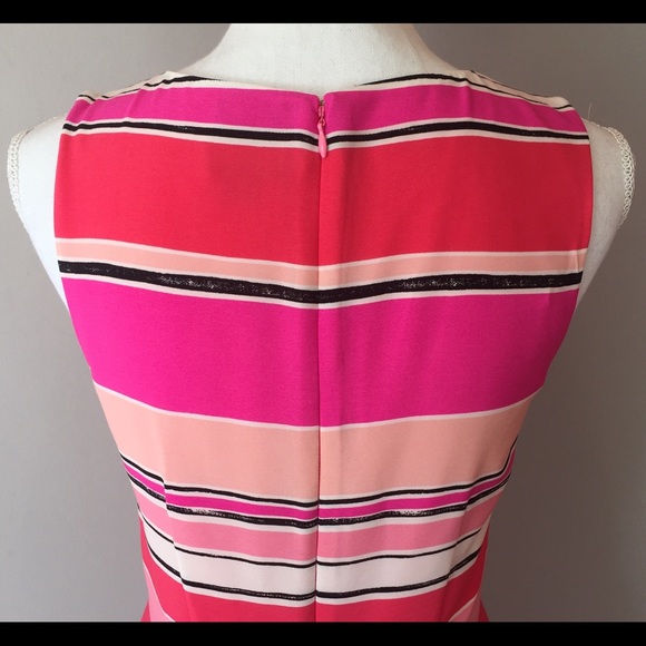 CeCe By Cynthia Steffe Striped Pleated Cute Dress - Picture 6 of 8