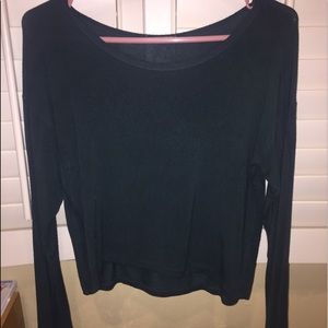 Dark green long sleeve brandy melville top