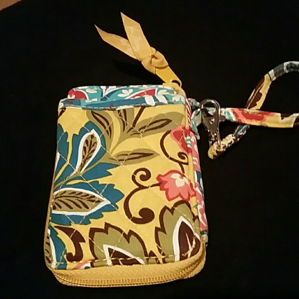 Vera Bradley all-in-one wristlet green and yellow