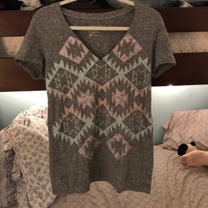 Aztec Print V-Neck