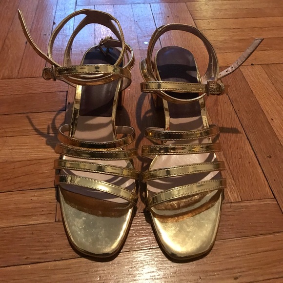 Zara Shoes - Gold Sandals Zara Shoes - Gold Sandals