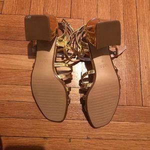 Zara Shoes - Gold Sandals Zara Shoes - Gold Sandals