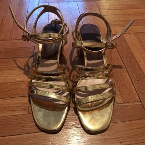 Zara Shoes - Gold Sandals Zara Shoes - Gold Sandals