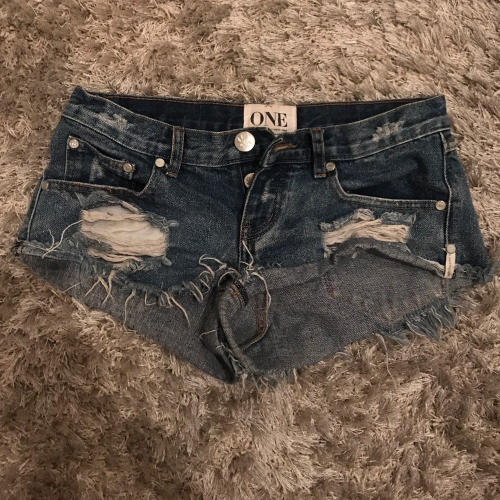 One teaspoon "trash whores" denim cutoffs