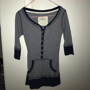 Cute blue and white buttoned shirt