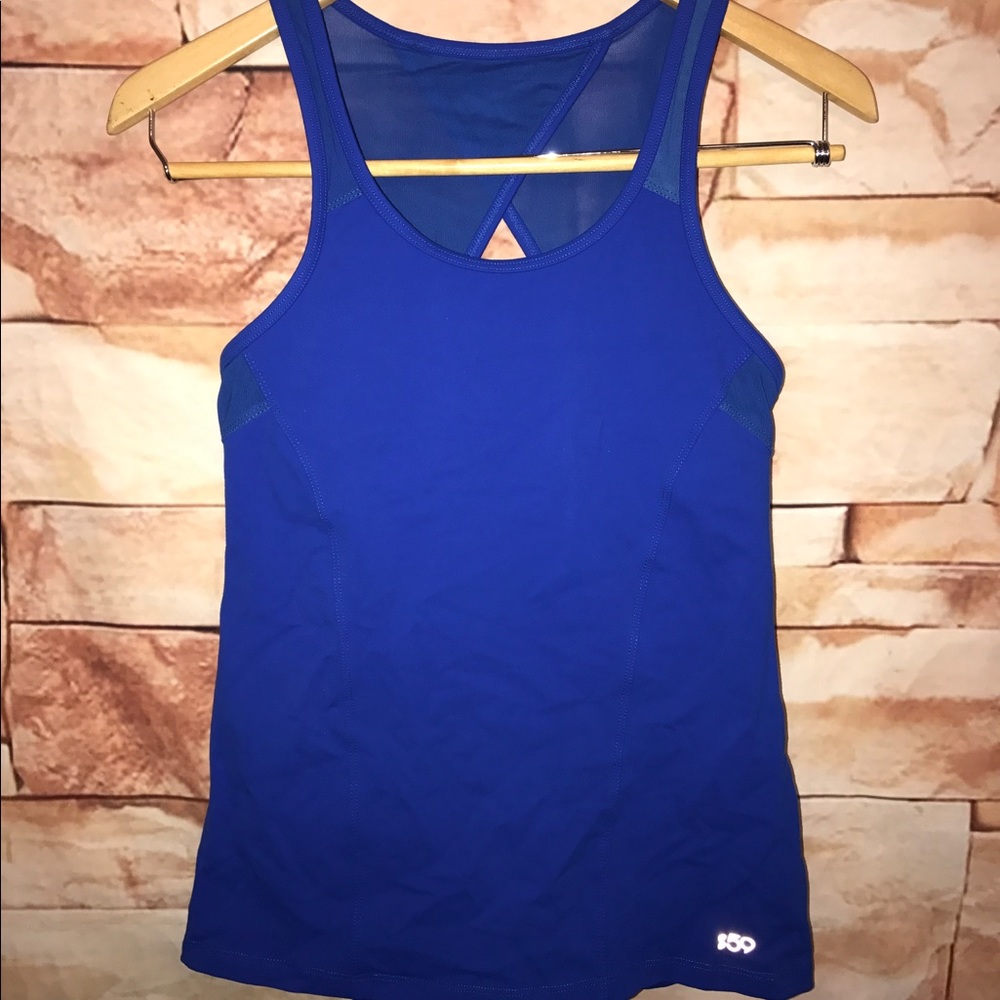 59 splits Blue racerback athletic fitness top S