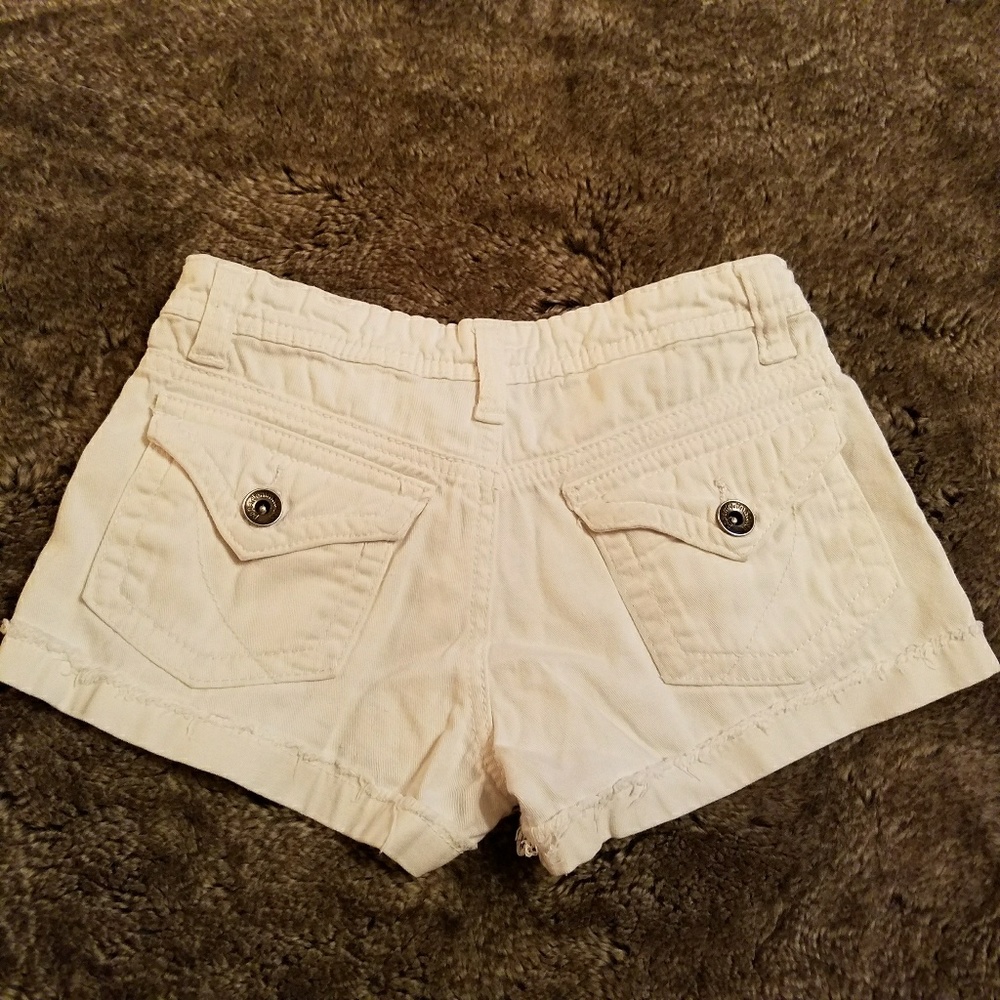 SOLD ❤ Girls Paper Denim & Cloth Shorts Size 7 - Picture 2 of 3