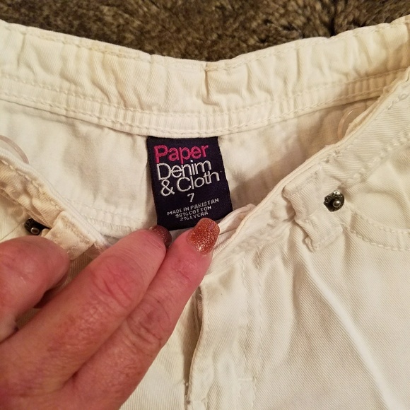 SOLD ❤ Girls Paper Denim & Cloth Shorts Size 7 - Picture 3 of 3