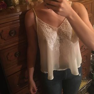 Brandy Melville Embroidered Crop Top