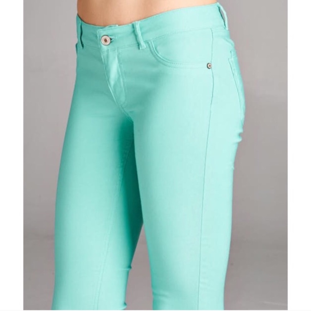 Last 1! ๐HP๐Mint Skinny Jeans - Picture 2 of 3