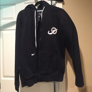 Black long sleeved zipper Primitive hoodie.