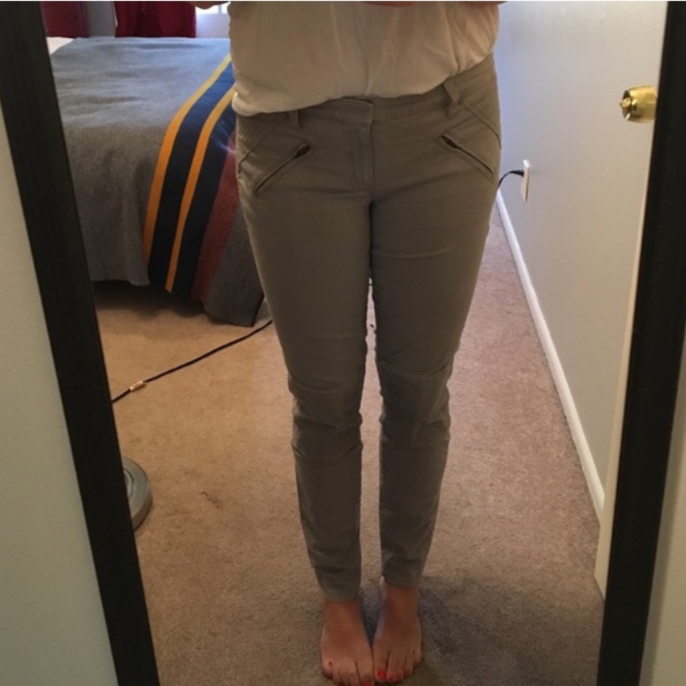 Gap khakis with "moto" detailing. Size 4