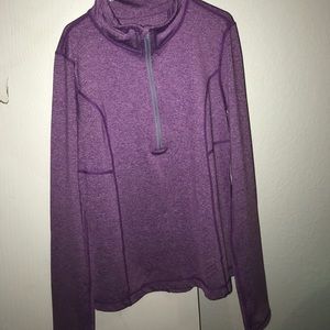 Bright purple workout long sleeve running shirt
