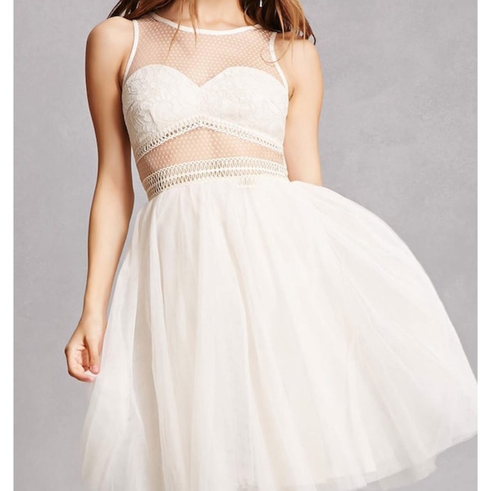 Lace Fit and Flare cocktail party dress