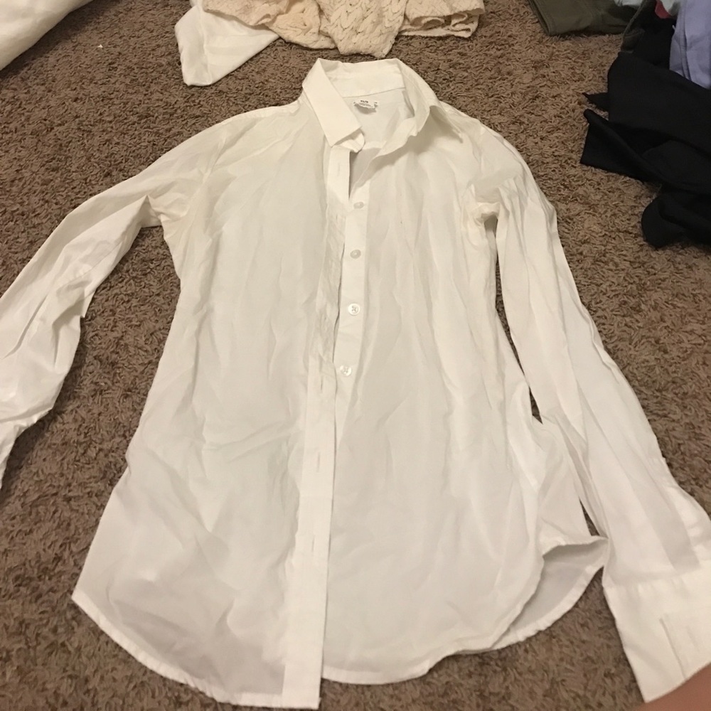 Club Monaco white fitted button down