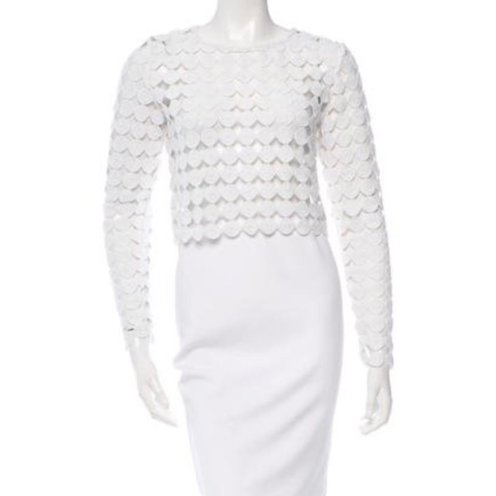 Alexis white crochet crop top