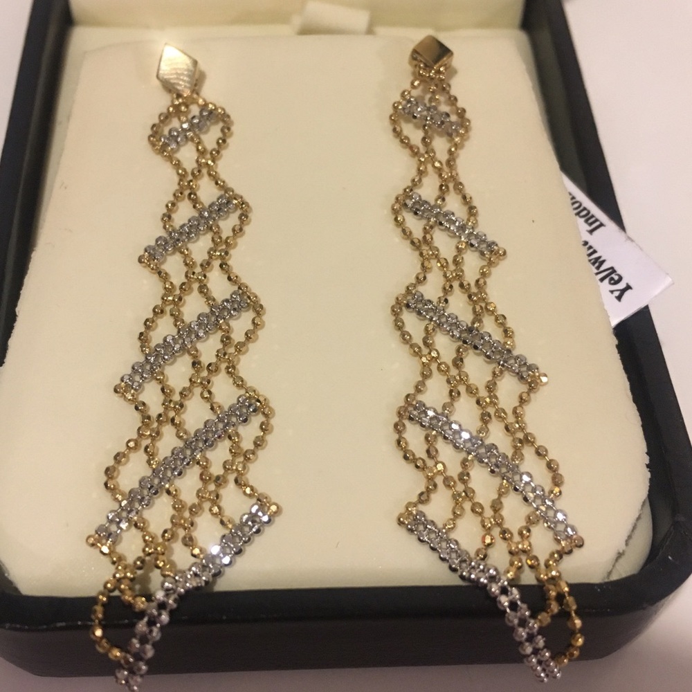 14k gold dangle earrings