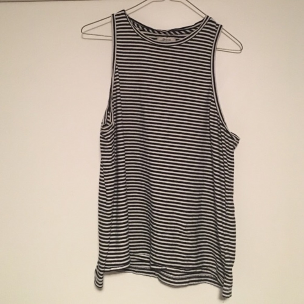 Madewell stripe swing tank