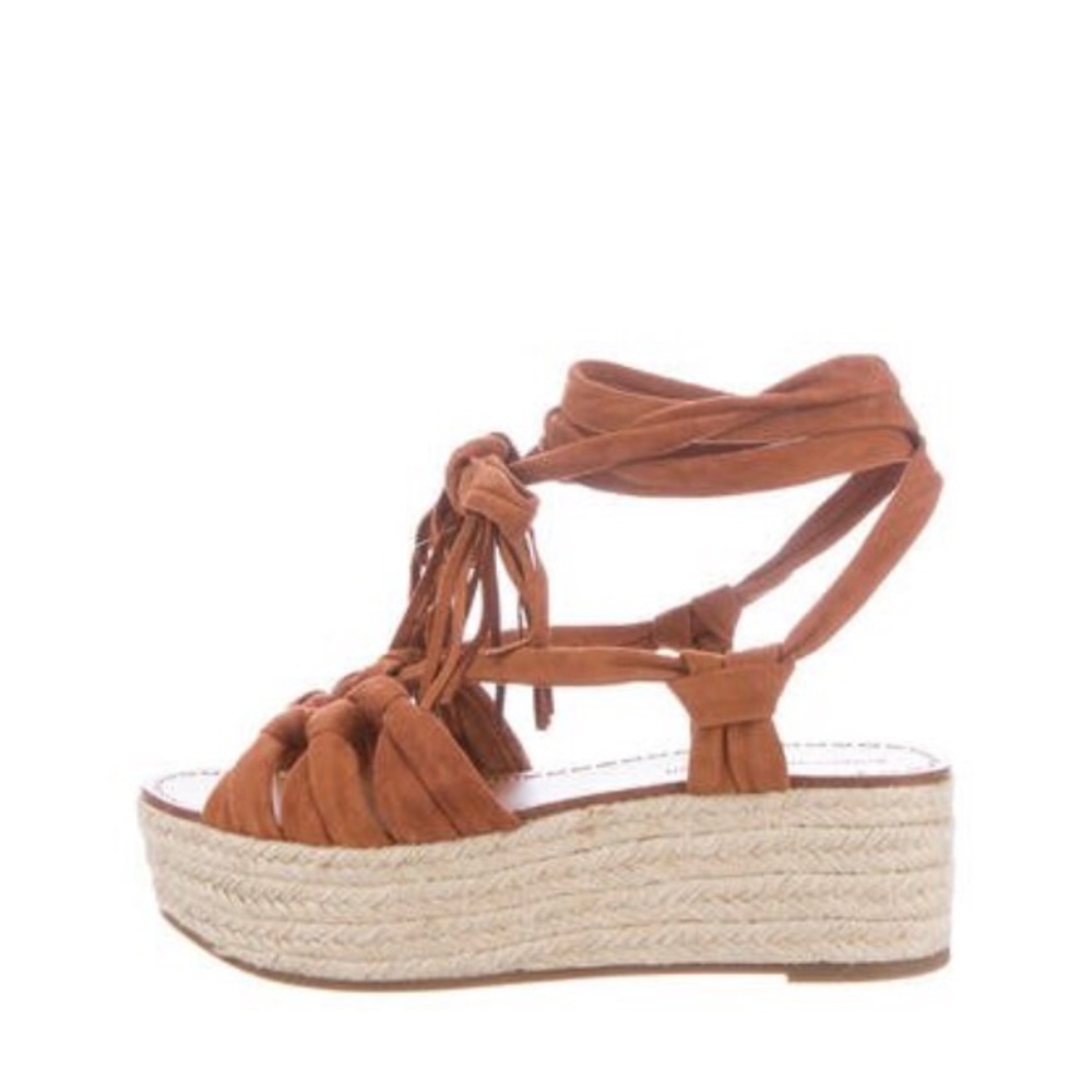 Sigerson Morrison cinnamon suede platforms