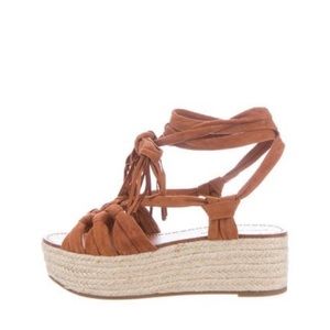 Sigerson Morrison cinnamon suede platforms