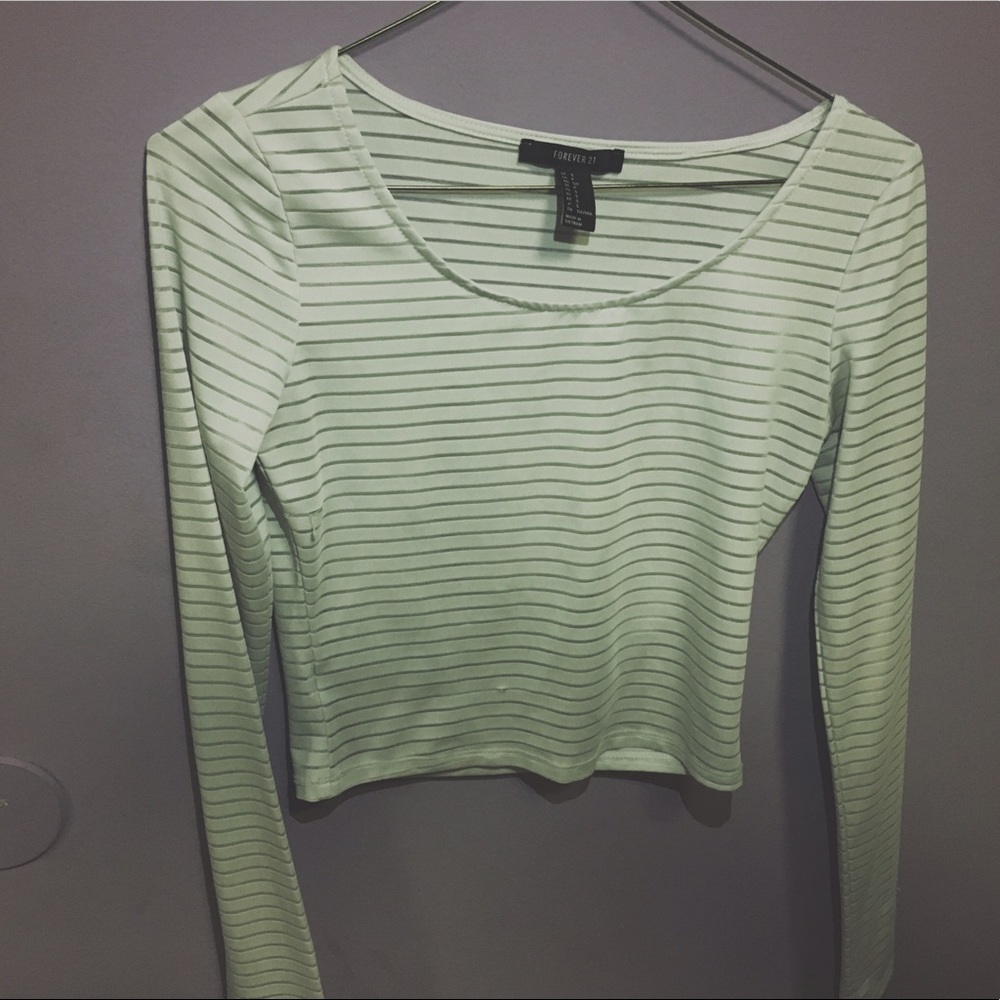 stripped silky crop top