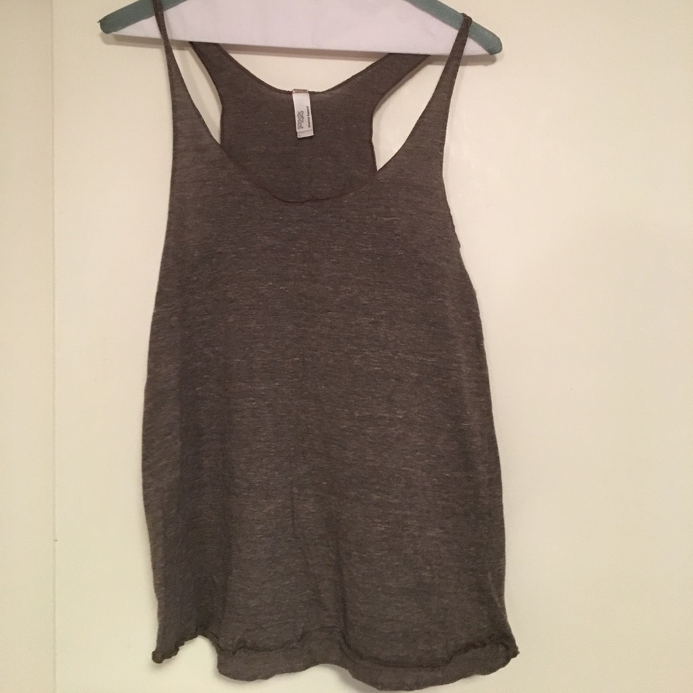 Triblend American Apparel tank, heathered brown