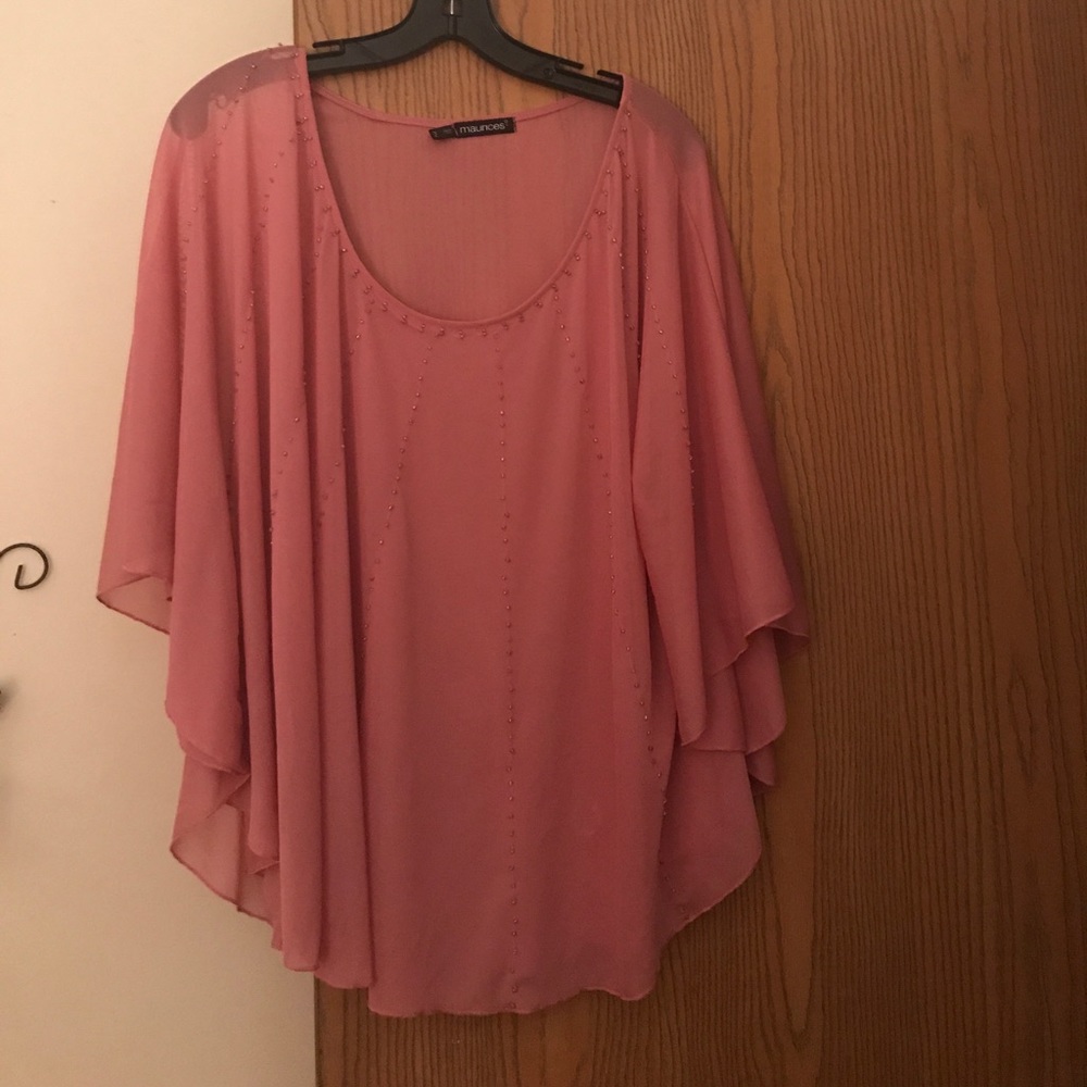 Sheer Pink Pullover Top