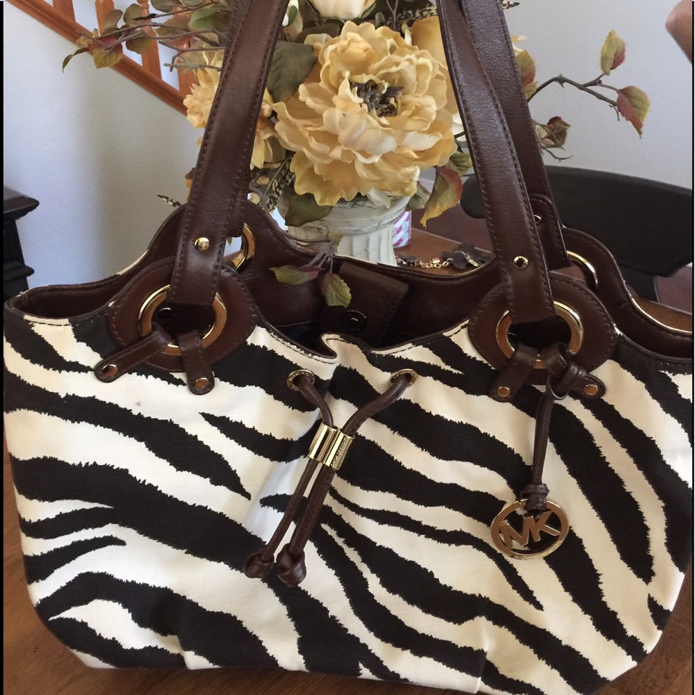 SOLD! SOLD! Michael Kors Brown Zebra Purse