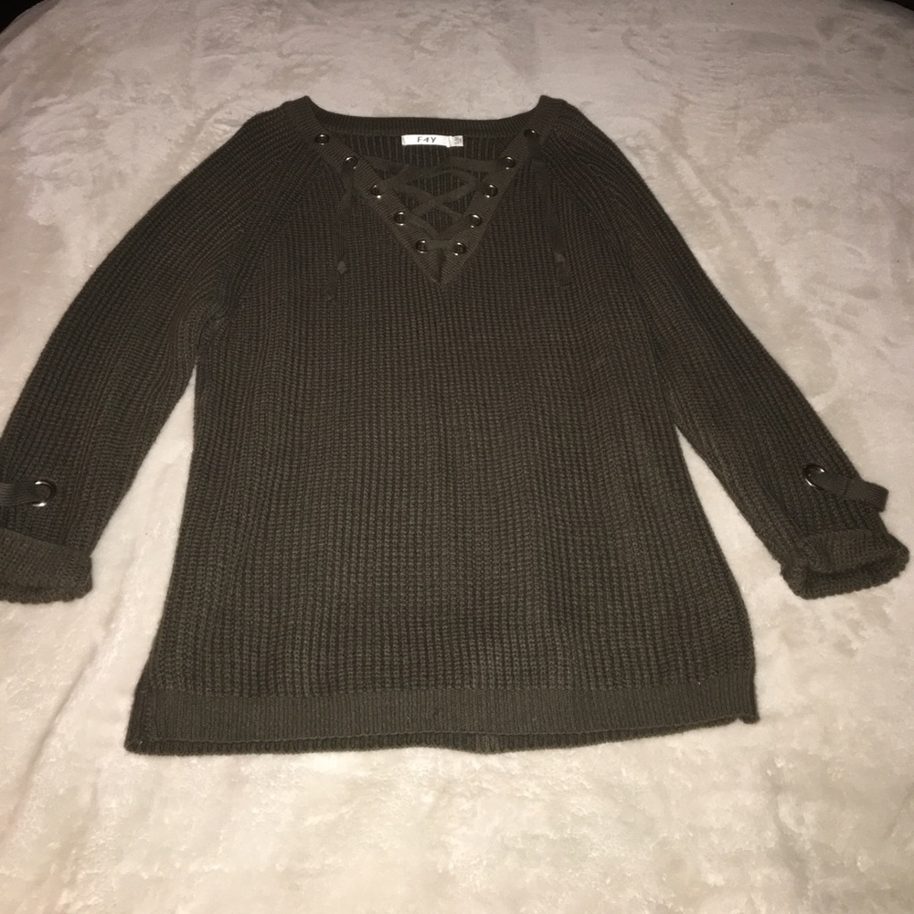 F4Y Dark Green Sweater.