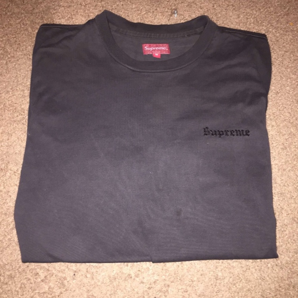 Supreme black overdyed tee