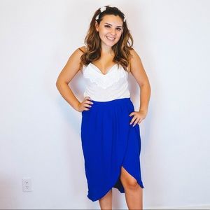 Forever 21 Slit Skirt Blue