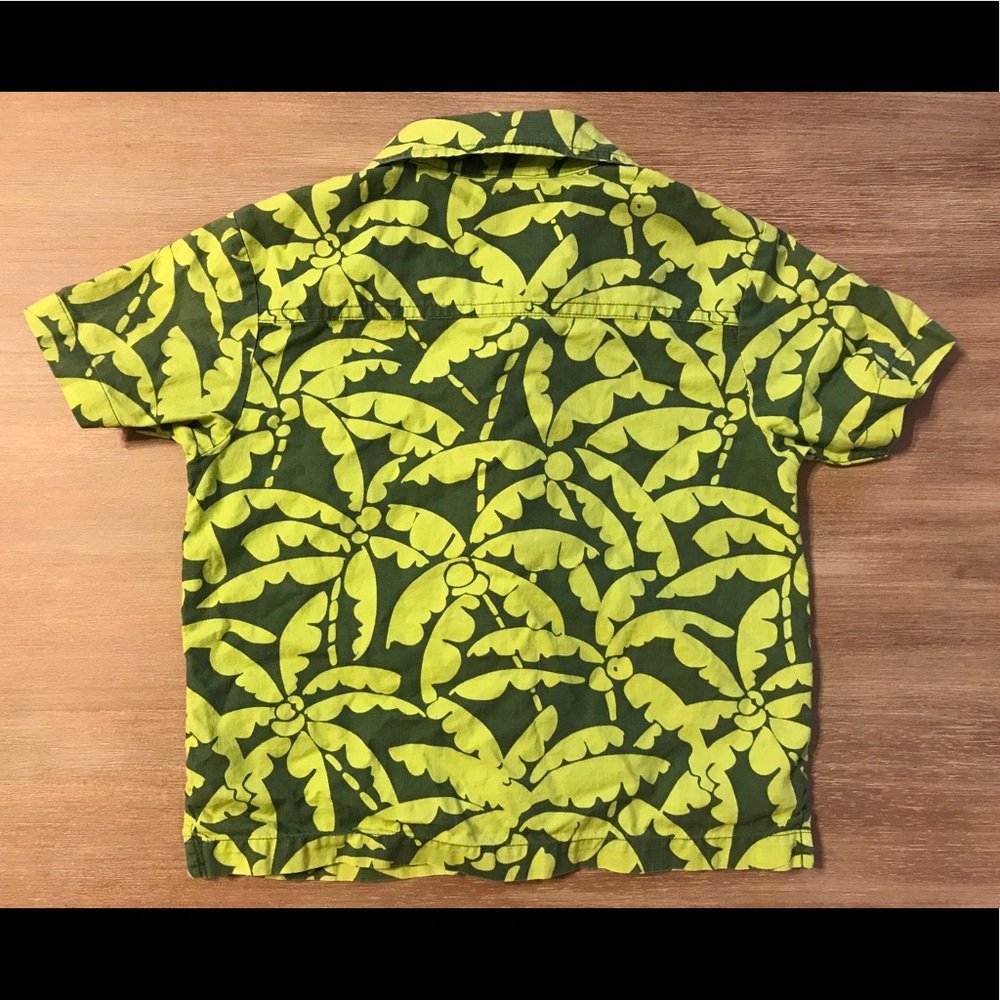 Green coconut tree button down - Picture 2 of 3