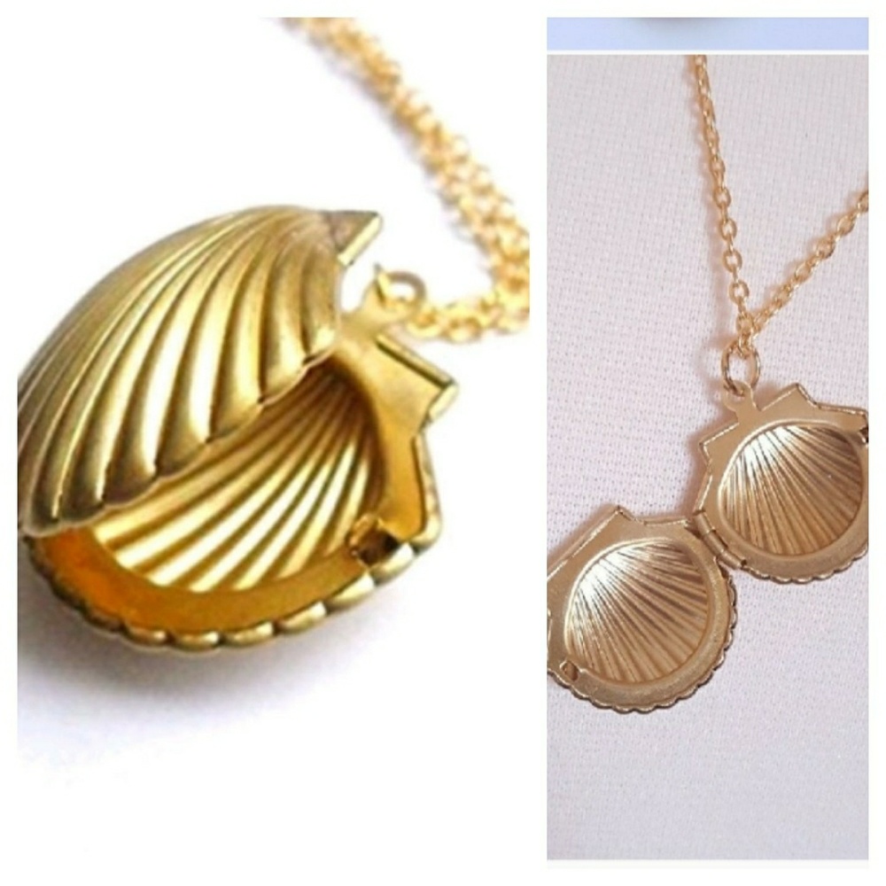 Seashell Locket Necklace - Picture 2 of 4
