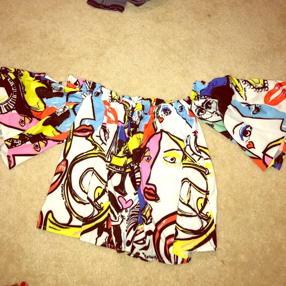 Multi off the shoulder blouse!