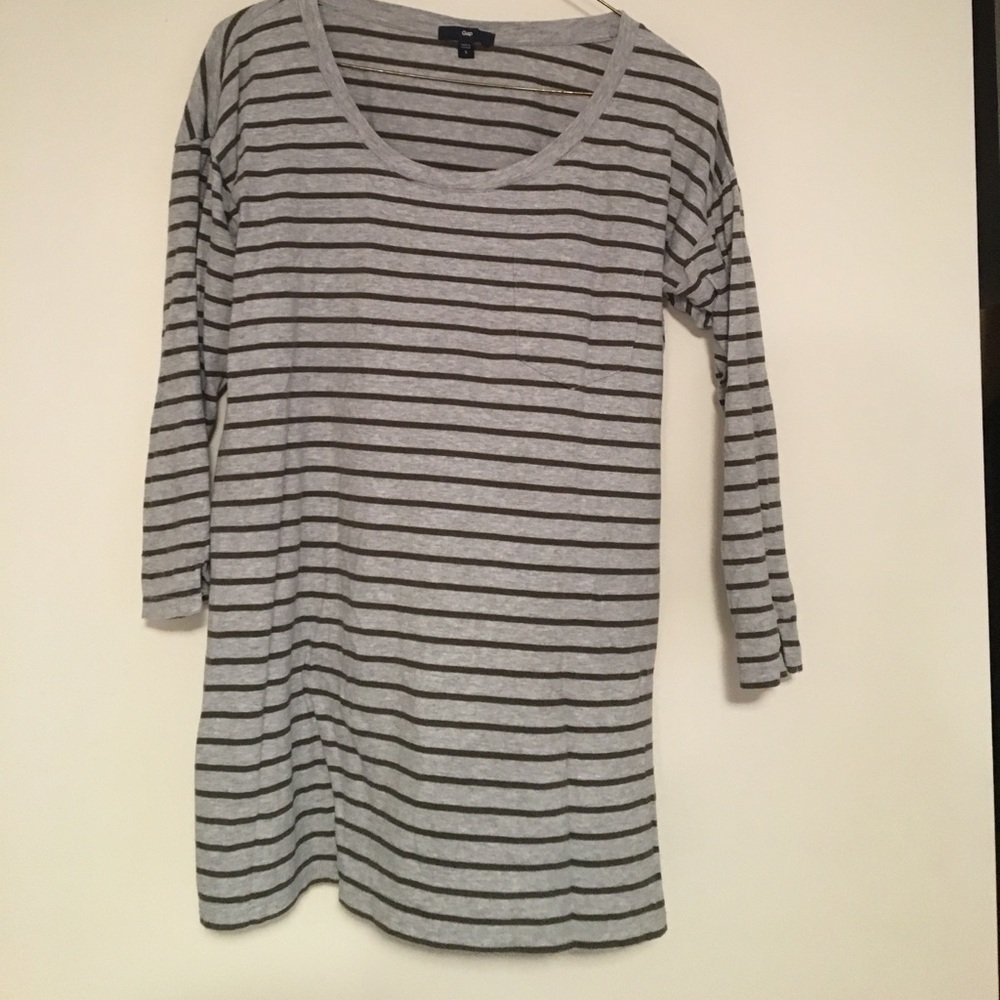 Gap stripe tunic with 3/4 sleeves