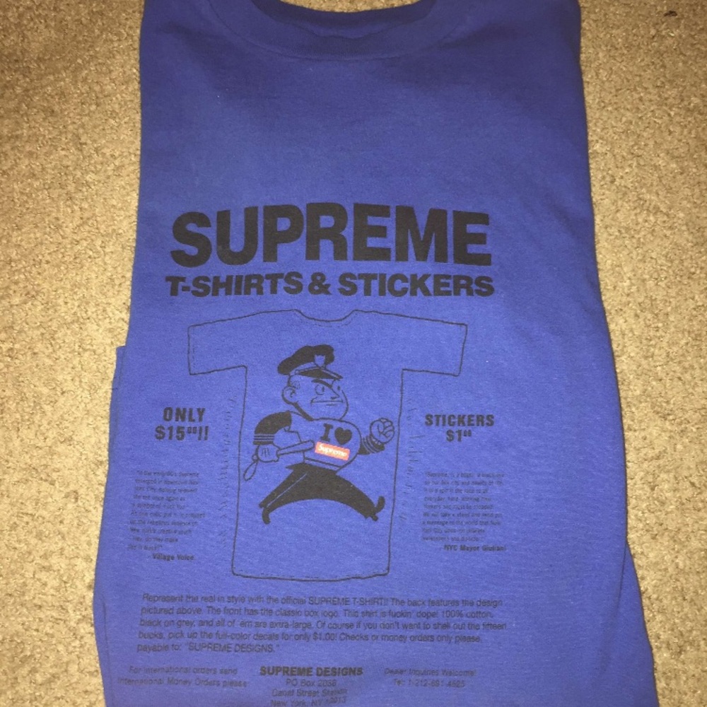 2007 supreme stickers and tee shirts tee
