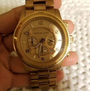 Authentic used rose gold MK Men's Watch