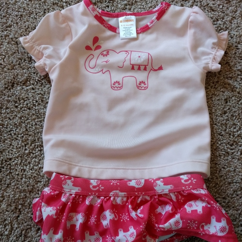 Gymboree 6-12 Month Elephant 2 PC Swimsuit